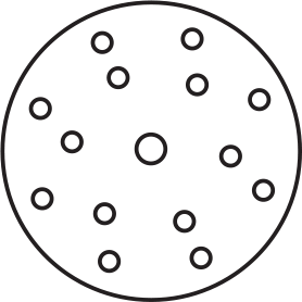 6 inch disc with 15 holes